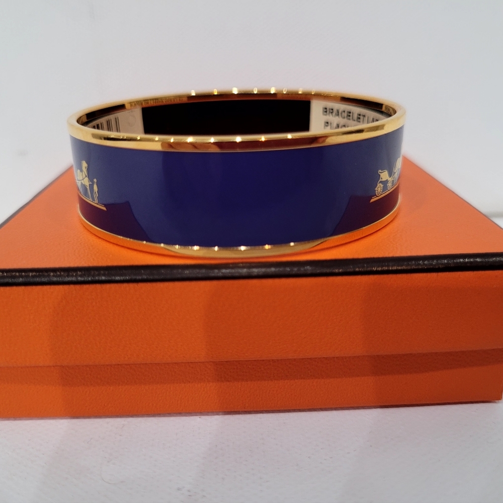 HERMES Bracelet, Caleche Enamel, NEW 62mm - Picture 8 of 9